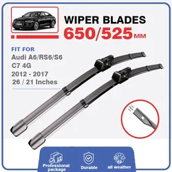 Front Wiper Blades Set For Audi A6 RS6 S6 C7 4G 2012 2013 2014 2015 2016 2017 Allroad Avant 26