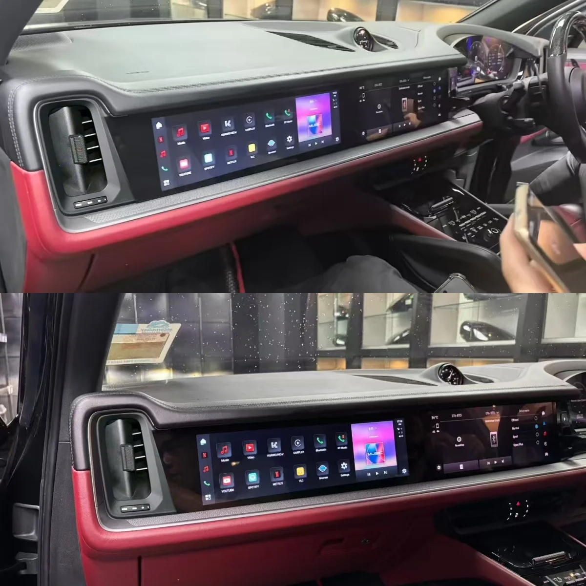 RHD LHD For Porsche Cayenne 2024 Copilot Smart Screen Stereo CarPlay Android Car GPS Navigation 4G Multimedia Player Head Unit