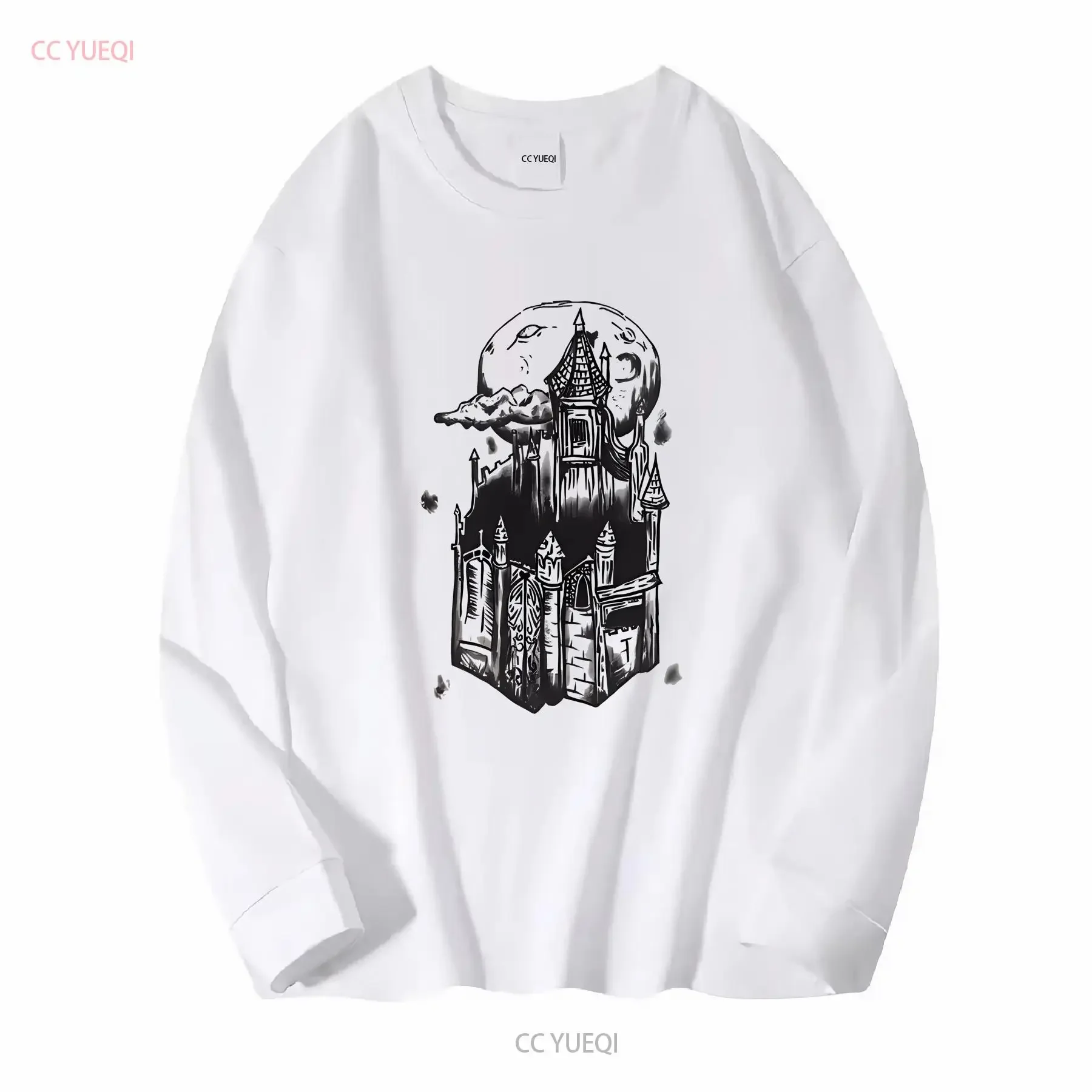 CASTLES lil peep tracy T Shirt FREEHAND ART long or short sleeves vintage Washed designer clothes Casual streetwear Versatile