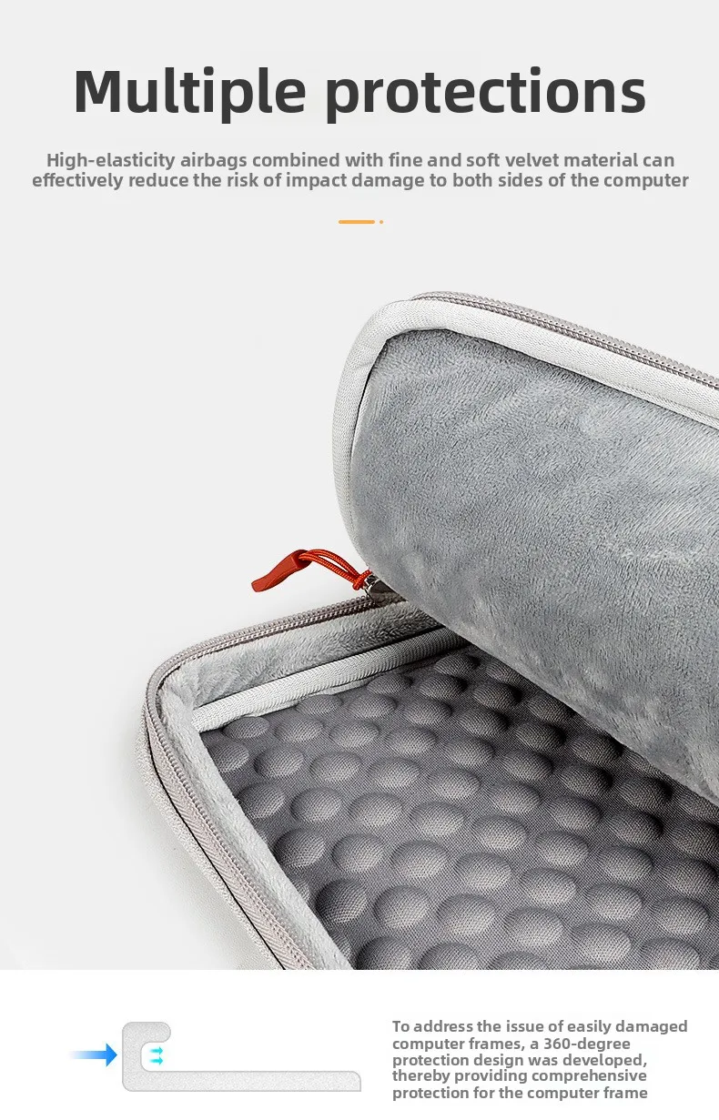 Laptop-Tragetasche 13,3-15,6 Zoll Wasserdichte Aktentasche Schulter-Handtasche für Notebook Tablet – Detail 5