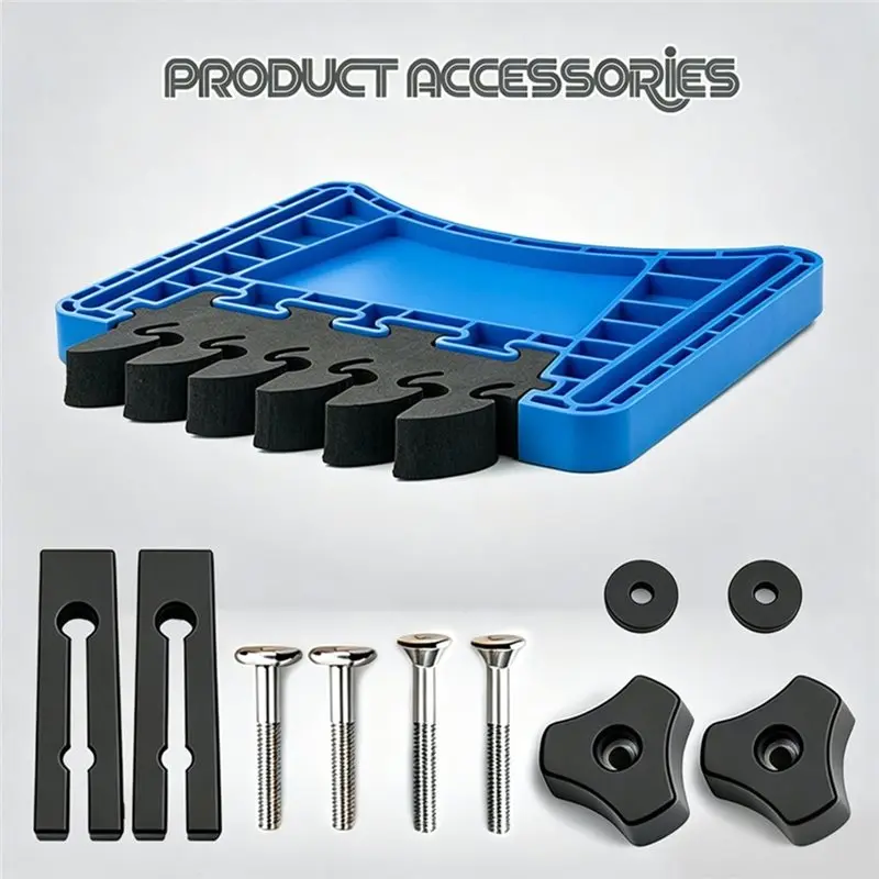 Anti-Kickback Feather Board For Table Saw, Router For Table& Band Saw-Blue Woodworking Safety Tool With T-Slot Adapter