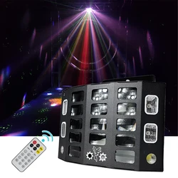 5in1 dj disco led tingimento padrões strobe laser mix luz de palco festa casamento evento do feriado mostrar ao vivo lâmpada ativada por som