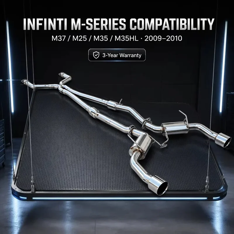 Perfectly Customized Performance Cat Back Exhaust Muffler Specifically Designed for Infiniti M37 /M25 /M35/M35HL 2.5/3.5/3.7