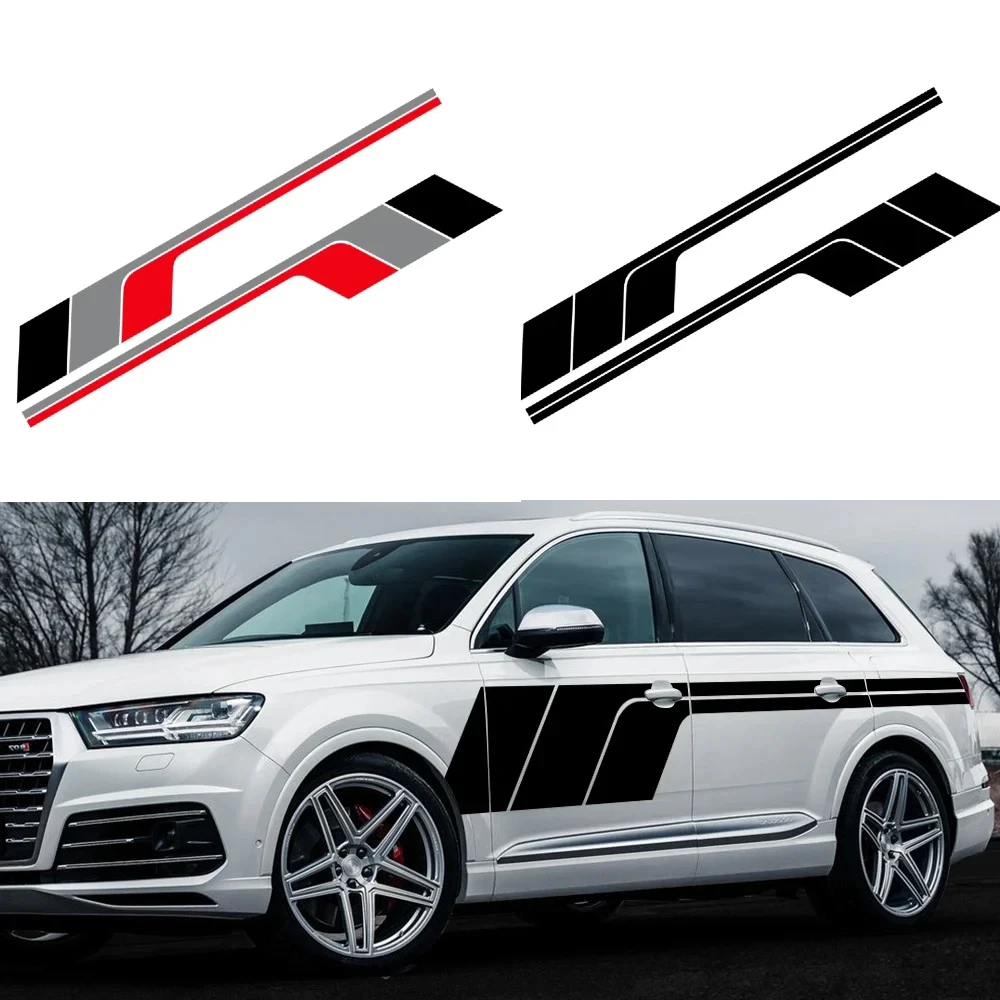 Car Graphic Side Body Sticker Trims Exterior Decals Tuning Accessories For Audi Q7 4M 4L Quattro S Line 2020 2007 2016 2017 2018