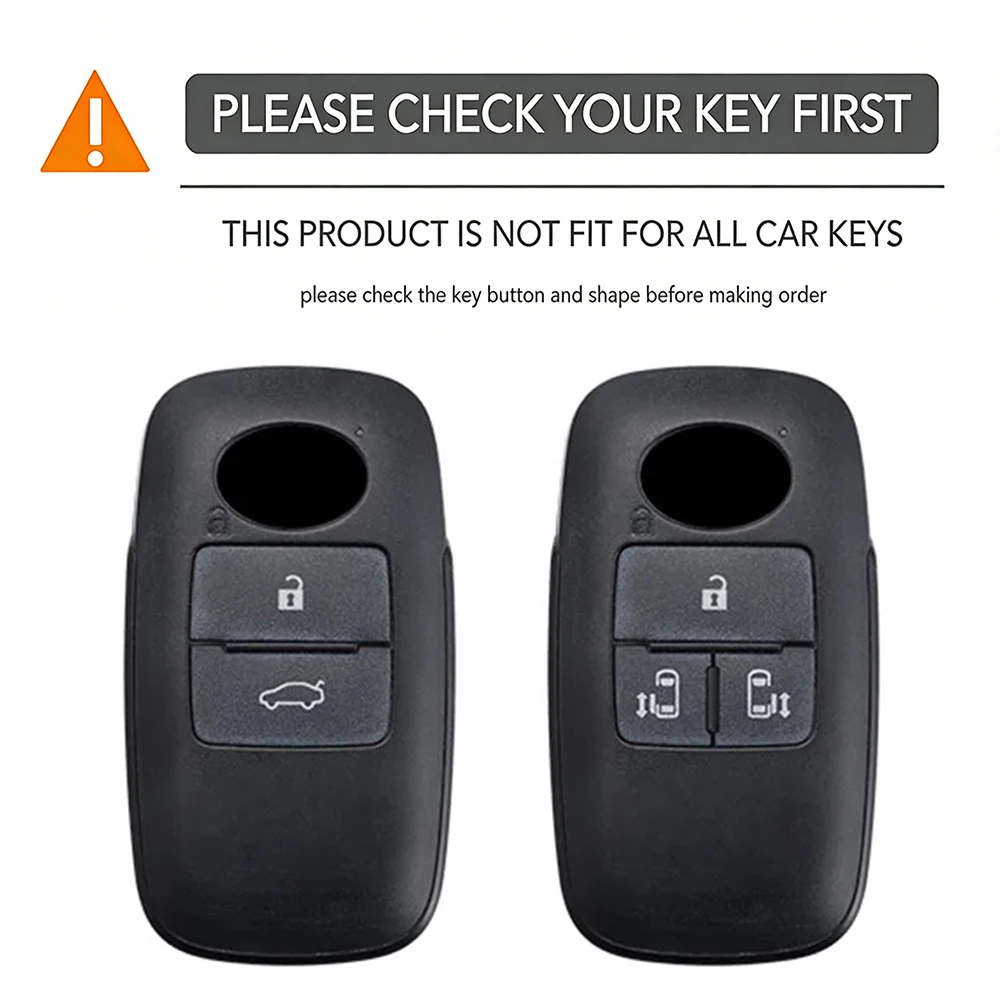 Silicone Car Remote Key Case Key FOB Shell for Daihatsu Rocky for Toyota RAIZE 3 4 Buttons Fob Key Chain Accessories