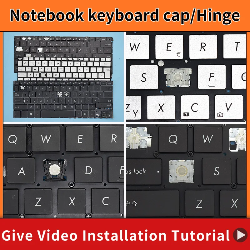 Tampa de tecla do teclado de substituição, Clipe Scissor, Dobradiça para Asus, UX31, UX31A, UX31LA, UX31E, UX21, UX21E, U303, U303U, U4000UQ, U3000U