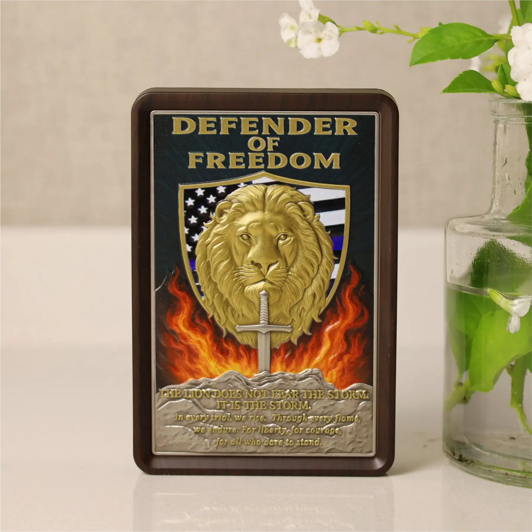 Metal Handicrafts, Ornaments, Lion Badges, Defender of Freedom Commemorative MEDALS