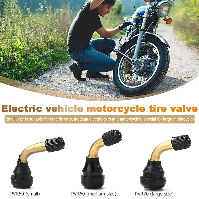 1pcs Tubeless Tyre Valve Stems For Electric Scooter Bike Degree Air Tyre Valve Stem For Motorcycle Dirt Bikes