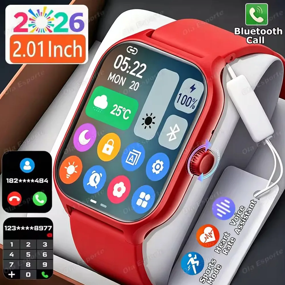 Nouvelle montre intelligente pour hommes 2026, cadeau pour femmes, moniteur de fréquence cardiaque, de saturation en oxygène, montre de sport et de fitness, électronique, appel Bluetooth, montre intelligente HT30