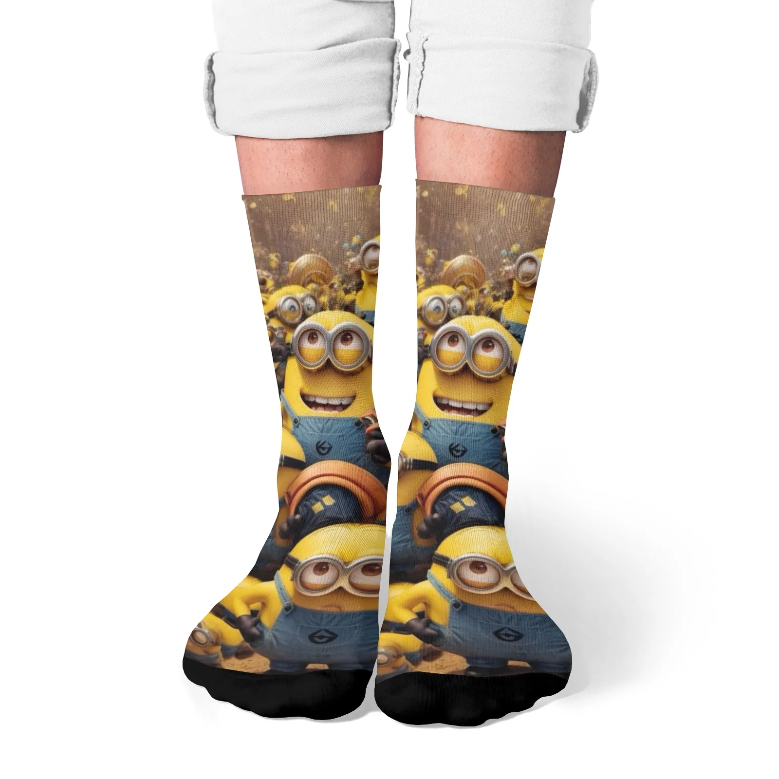 

Милые миньоны, милый дизайн, компрессионные носки с принтом, Harajuku, носки в стиле ретро, мягкие и удобные, унисекс, подарок на вечеринку