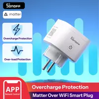 Enchufe Inteligente WiFi SONOFF S61STPF Matter S61s TPF, Protector de Energía, Monitoreo de Electricidad, Compatible con Matter