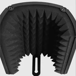 Microphone Screen with Stand Adjustable Mic Sound Dampening Foam
