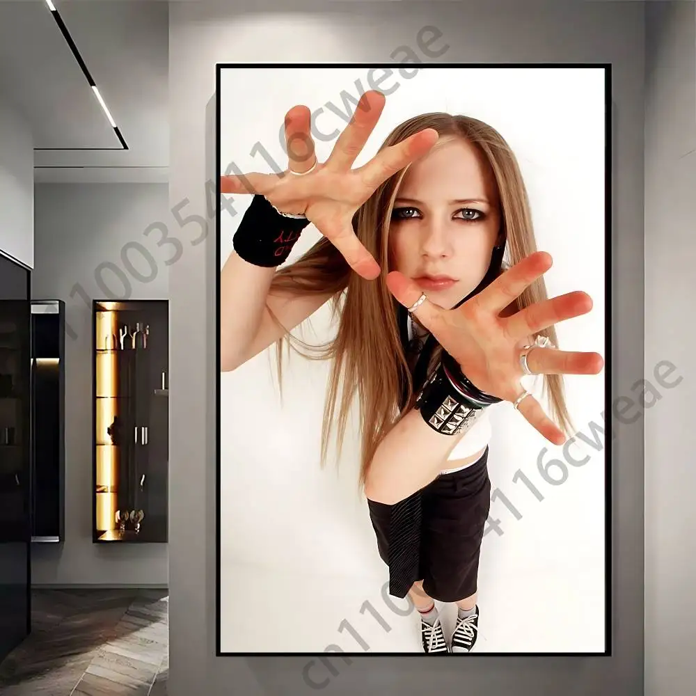 A-avril lavigne Poster Self-adhesive Art Waterproof Paper Sticker Coffee House Bar Room Wall Decor