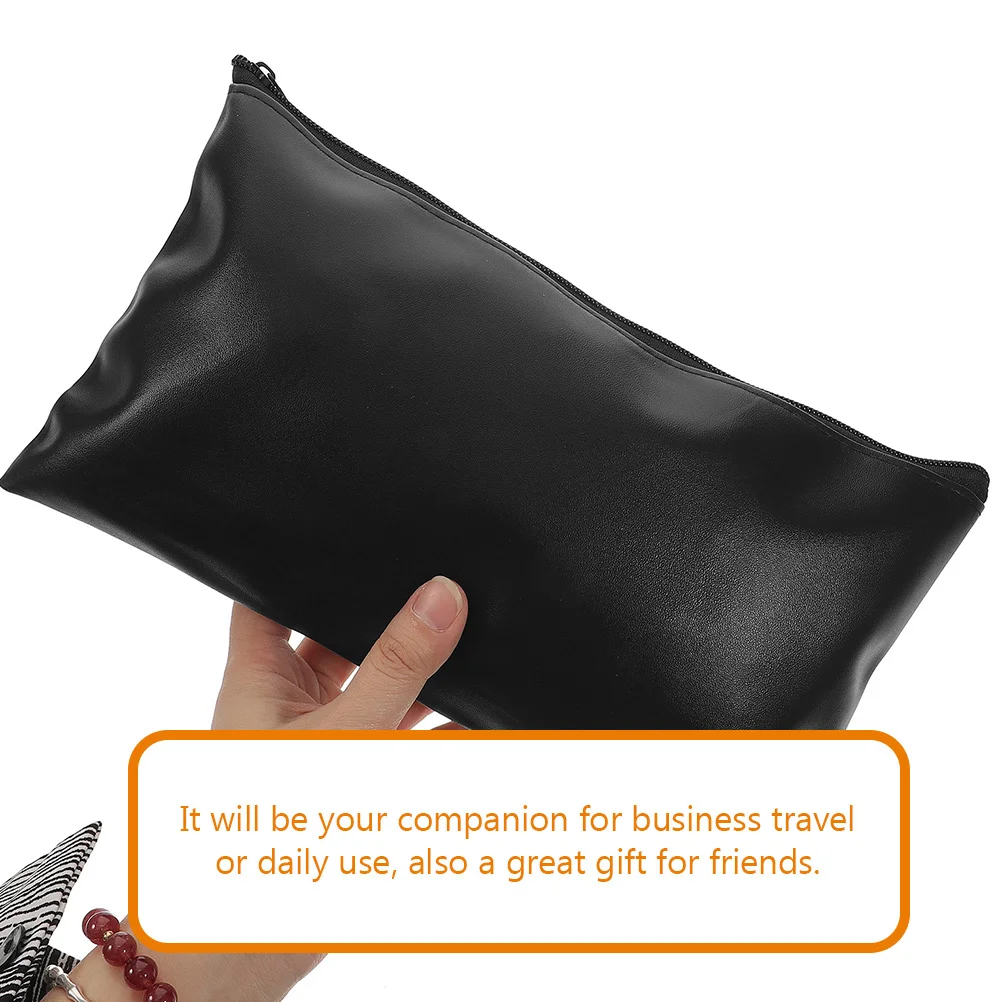 

2Pcs Waterproof File Bag Document Pouch Zippered Storage for Money Invoice Jewelry Portable Safe Folder for Teachers