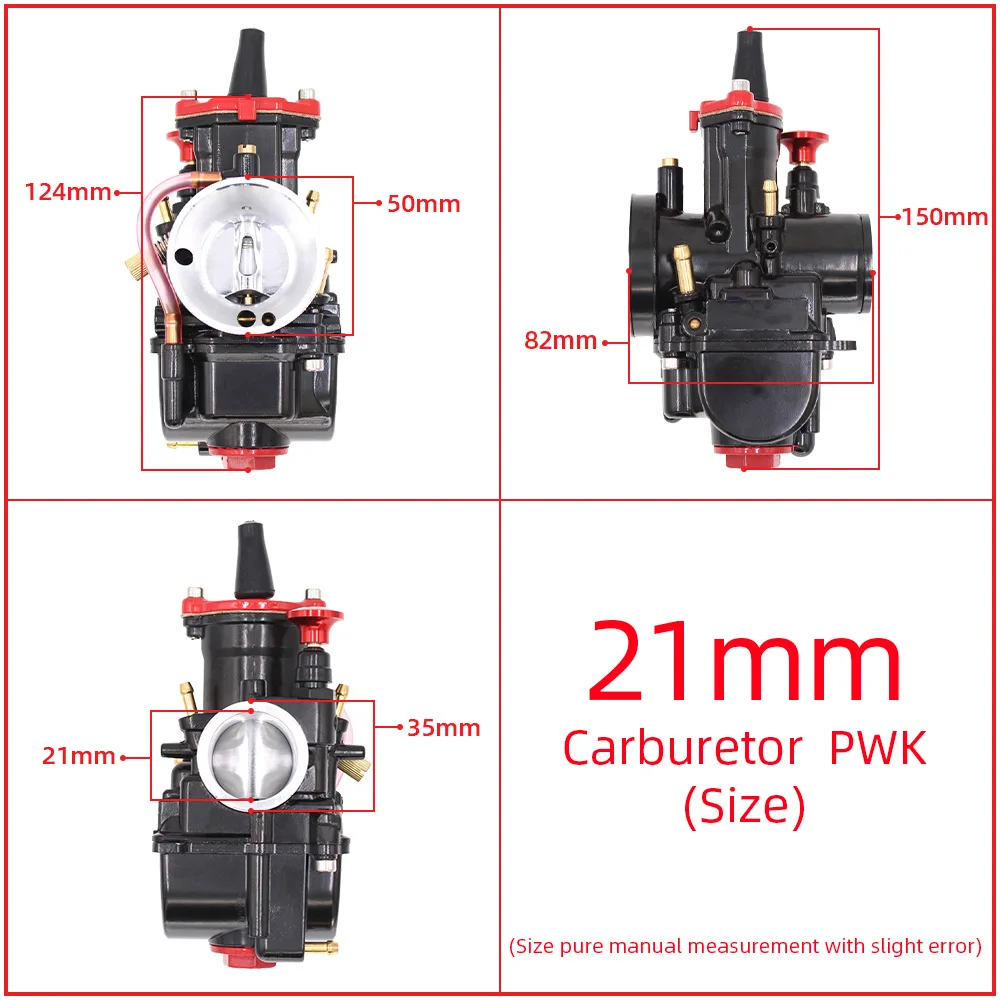 PWK Carb Universele Modificatie Motorfiets Carburateur Voor Scooters ATV Met Power Jet Crossmotor Motocross Platte Hoge Prestaties