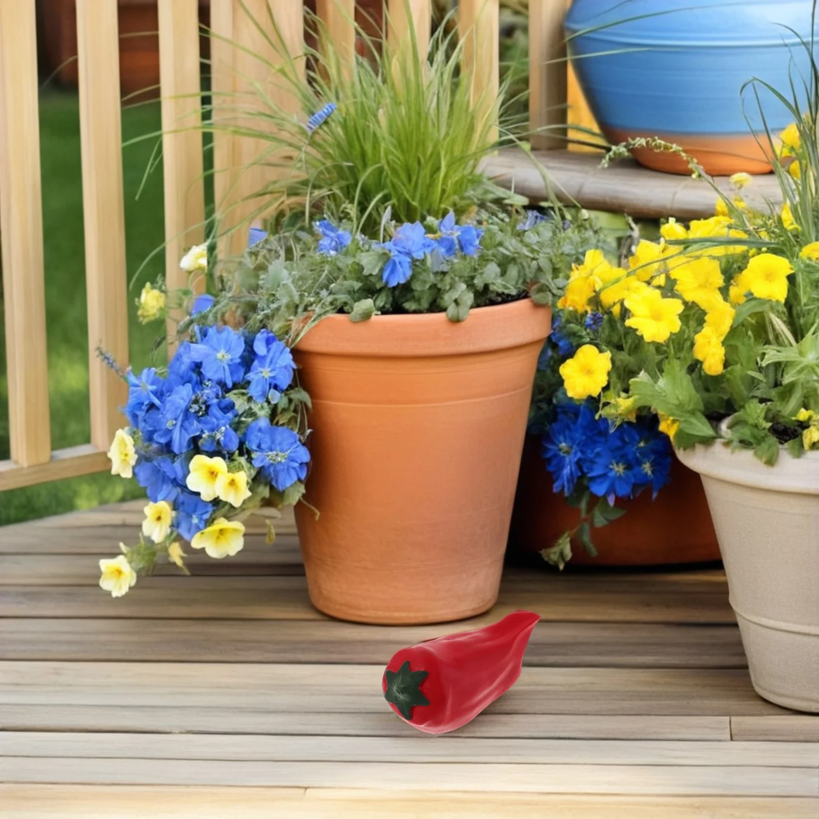 

Weatherproof Hiding Box Outdoor Hidden Safe Chili Shape Decorative Faux Chili Garden Yard Porch Emergency Access Resin Fake