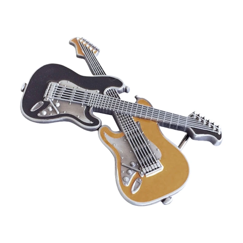 Vintage Styles Belt Buckles Acoustics Electric Guitar Music Band Rock Belt Buckles for Concert Goers and Enthusiasts