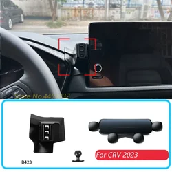 For Honda CRV 2023 2024 Car Phone Holder With Base 1 Suit Horizontal Gravity GPS Mobile Bracket Stand Mount Support Accessories