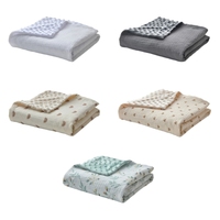 Baby Blanket with Dotted Backing, Infants Receiving Swaddles Wrap Soothing Blanket Air Conditioning Thin Quilts