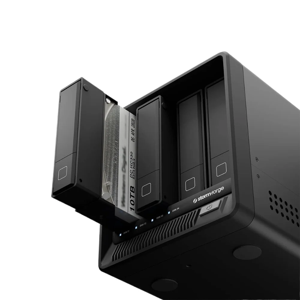 4-Bay 10Gb External Hard Drive Enclosure, Feiniu 3.5 Inch Hard Disk Case, Stable And Reliable