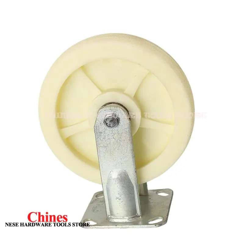 Durable 8-Inch Nylon Fixed Wheel with Stable Orientation Garage No Deviation – Ideal for Kitchen Living Room Applications