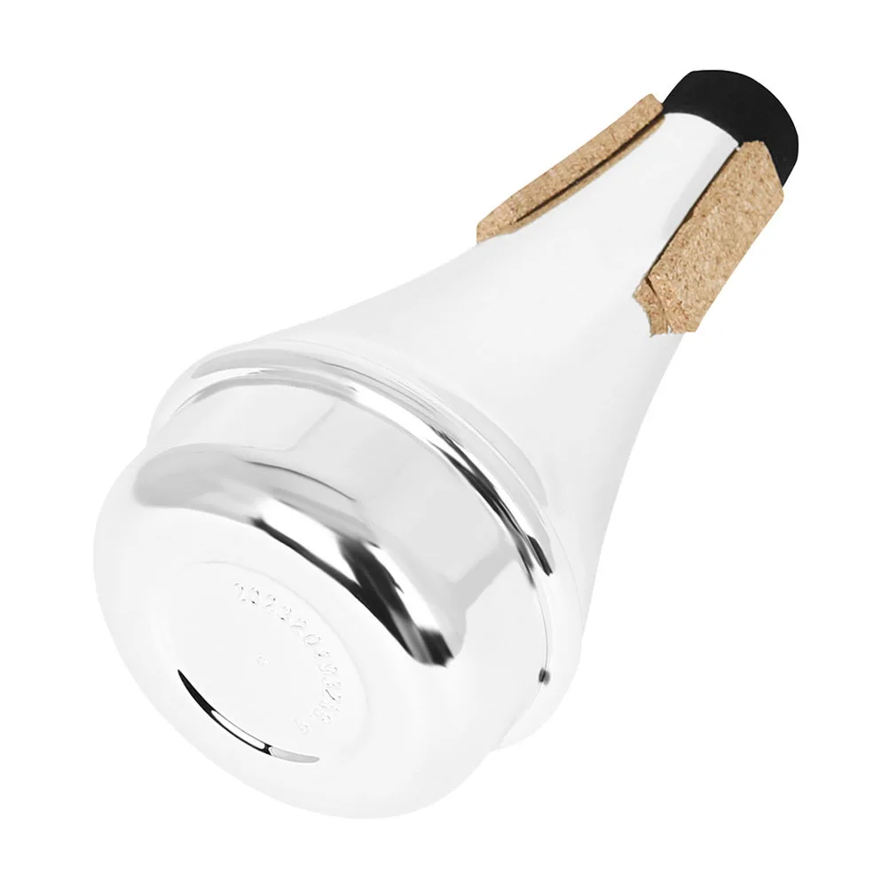 

Trombone Mute Trumpet Muffler Plastic Alto Saxophone Mini Mutes Aluminum Silver Accessories Straight for