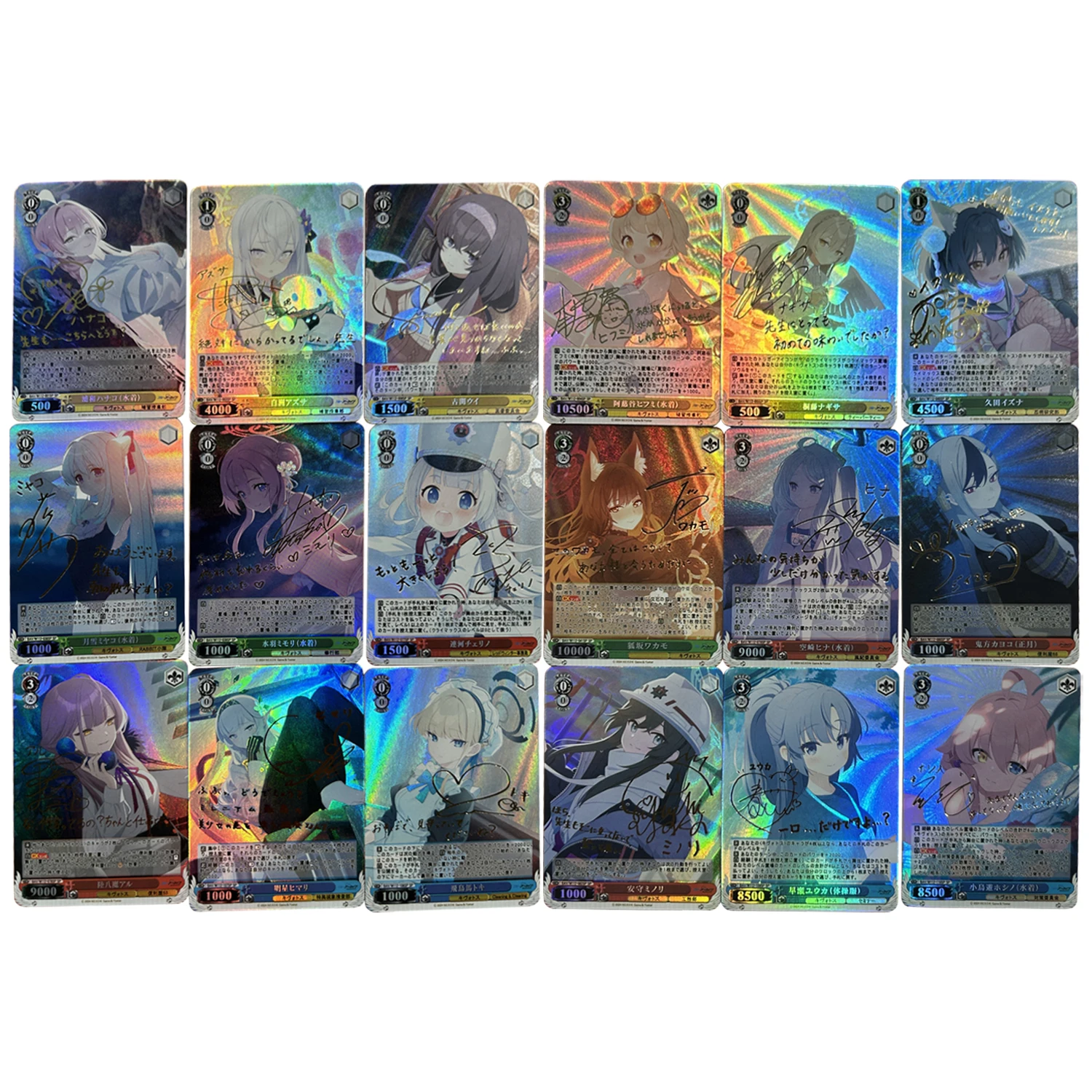 

Diy 9Pcs/set Blue Archive Hayase Yuka Takanashi Hoshino Signature Flash Card Classic Game Anime Collection Cards Gift Toys