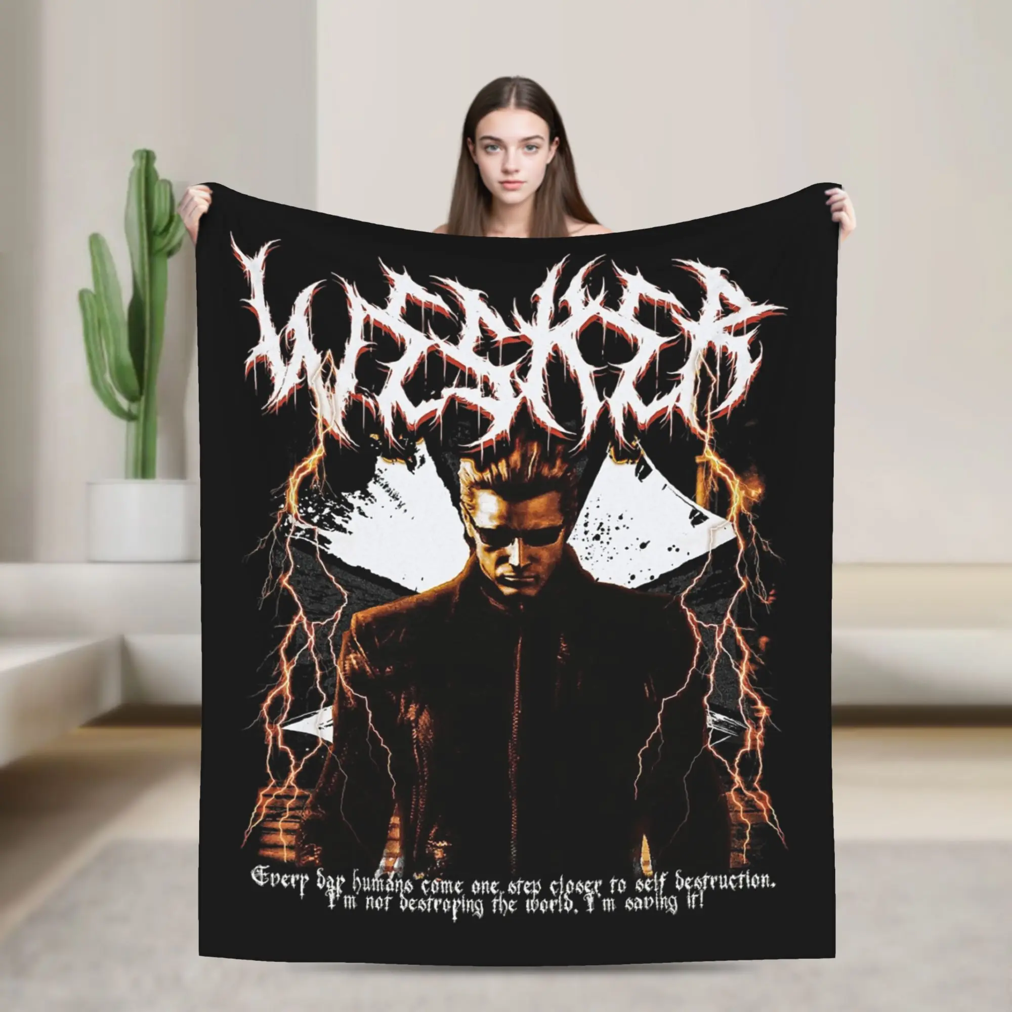 Vintage Limited Albert Wesker Residents Evils  Blanket Flannel Multifunction Soft Throw Blankets for Bed Bedroom Bedding Throws