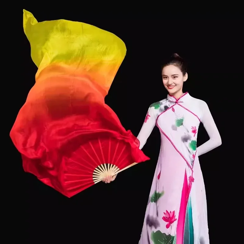 

Dance Fan Games Admission Creative Props Extended Flame Fan Opening Ceremony Long Silk Fan Dance Props