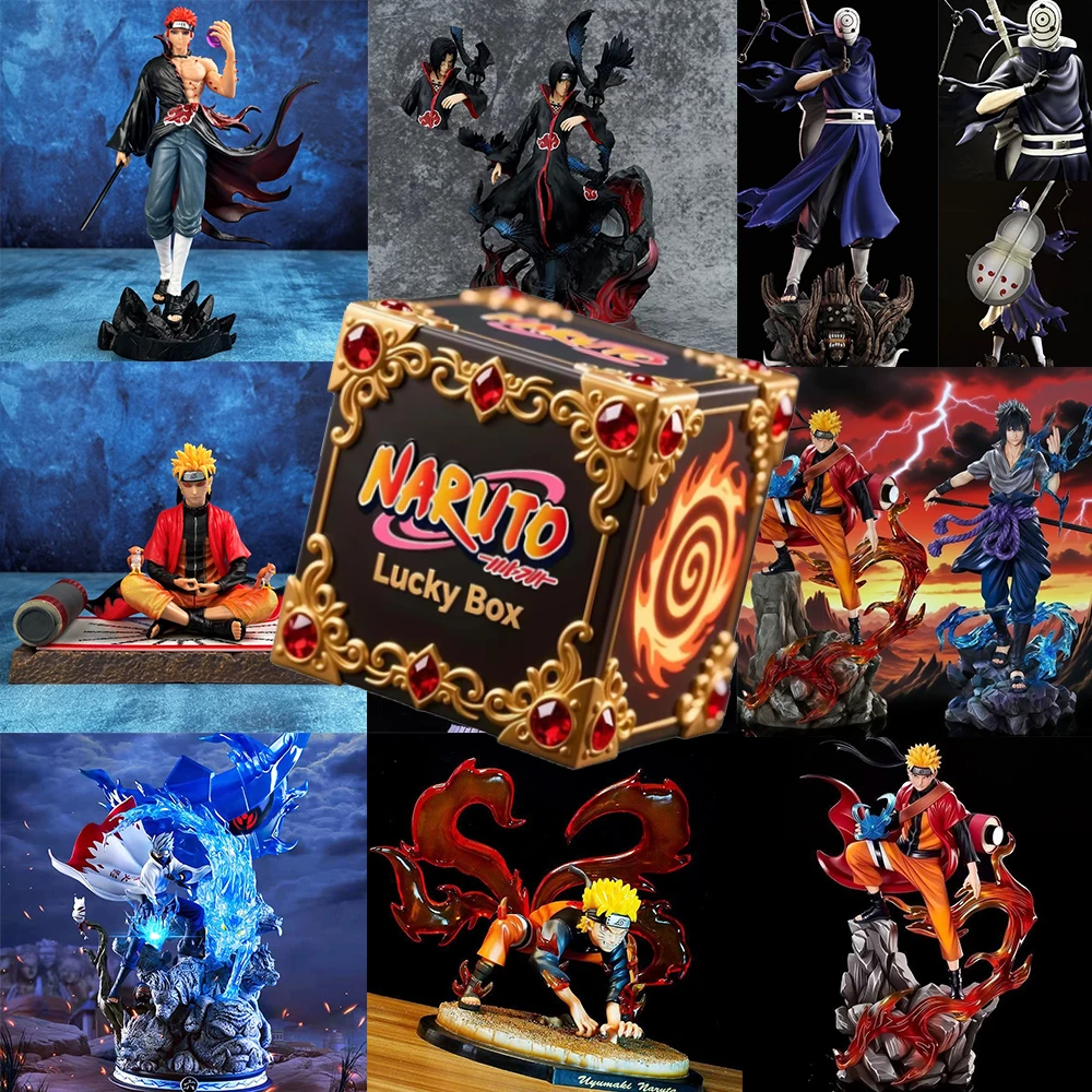 

Naruto Anime Figure Blind Box with Naruto, Sasuke, Kakashi, Itachi, Random Collectible Model Toy Gift for Fans