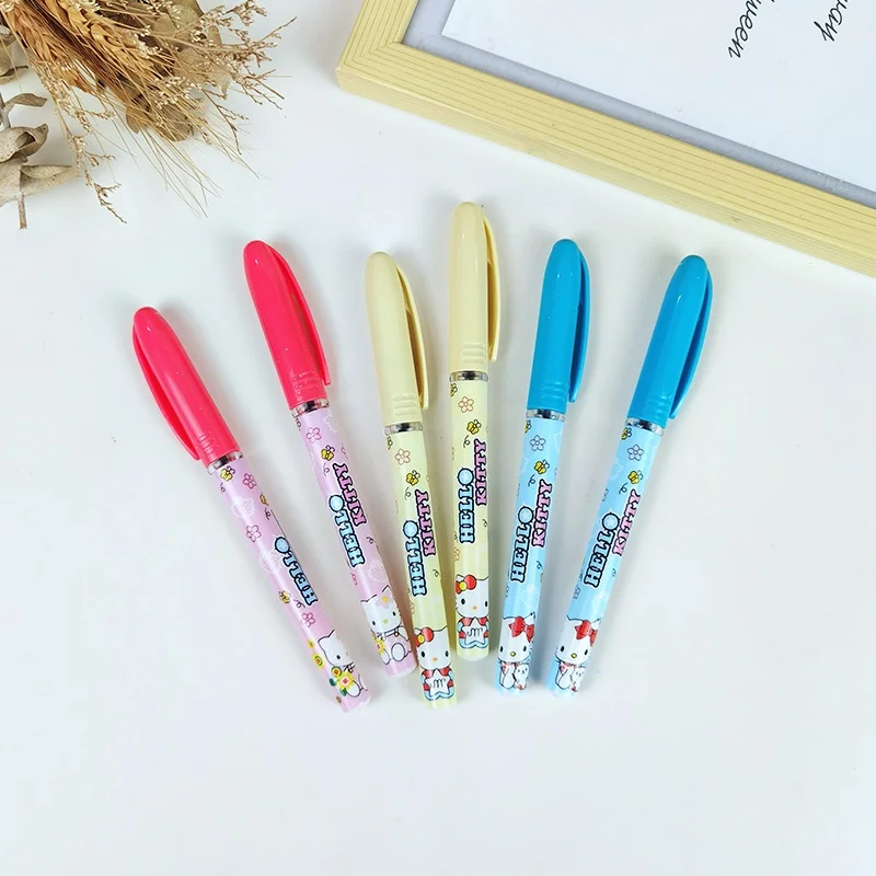 

48pcs/lot Kawaii Sanrio Kitty Gel Pen Cute 0.5mm Black Ink Neutral Pens Gift Stationery Office School Supplies