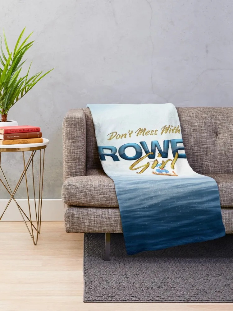 Rower Girl Throw Blanket Cute Decorative Sofa sofa bed Blankets