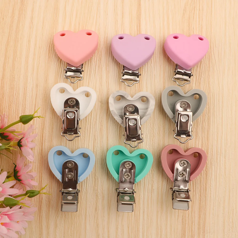 Kovict 3pc NEW Silicone Heart Clip  Beads Food Grade Clamps For Accessories DIY  Necklace Bracelet