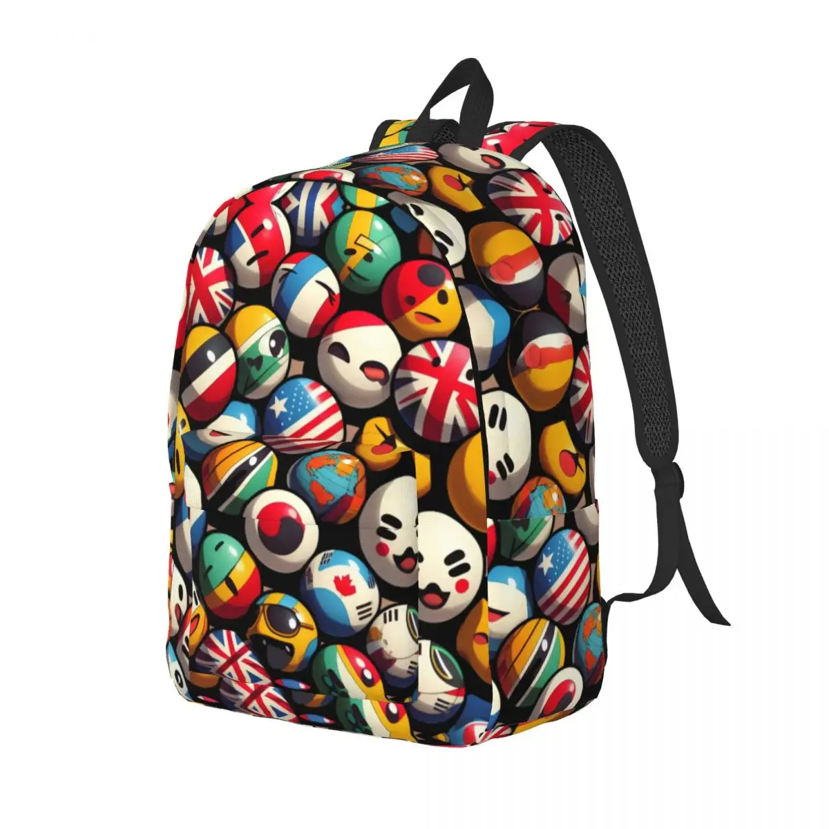 Countryball Casual Backpack Gift Student Business Daypack for Men Women Laptop Shoulder Bag