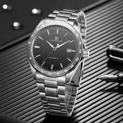 FORSINING Original Calendar Automatic Movement Man Watch Mechanical Stainless Steel Elegant Male Wrist Watches Luxury Clockwork