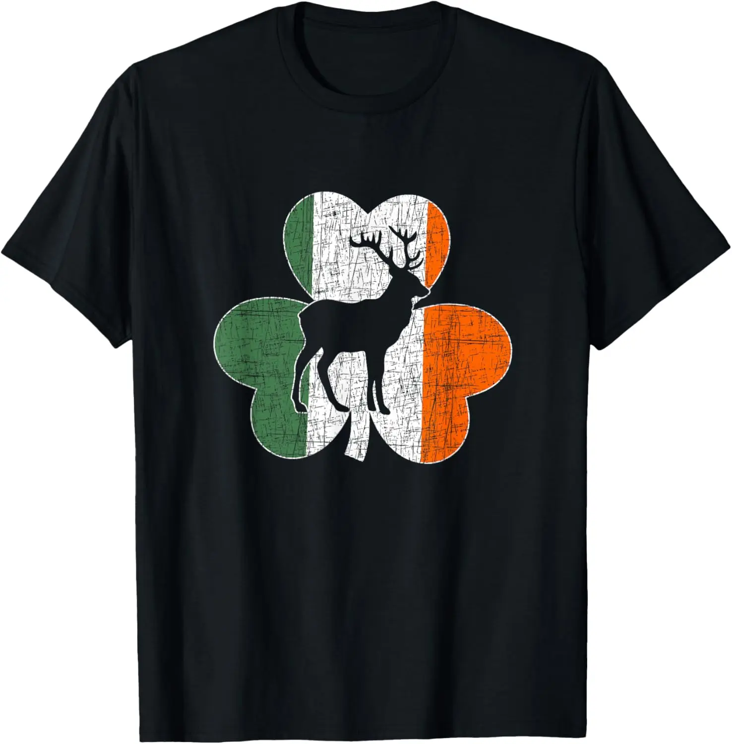 Irish USA Flag Moose Animals Farm St.Patrick's Day T-Shirt