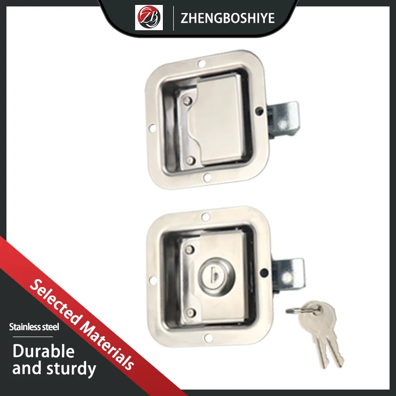 

Panel Lock 304 Stainless Steel Box Type Automotive Electrical Cabinet Square Lock Rv Trailer Engineering Vehicle Toolbox