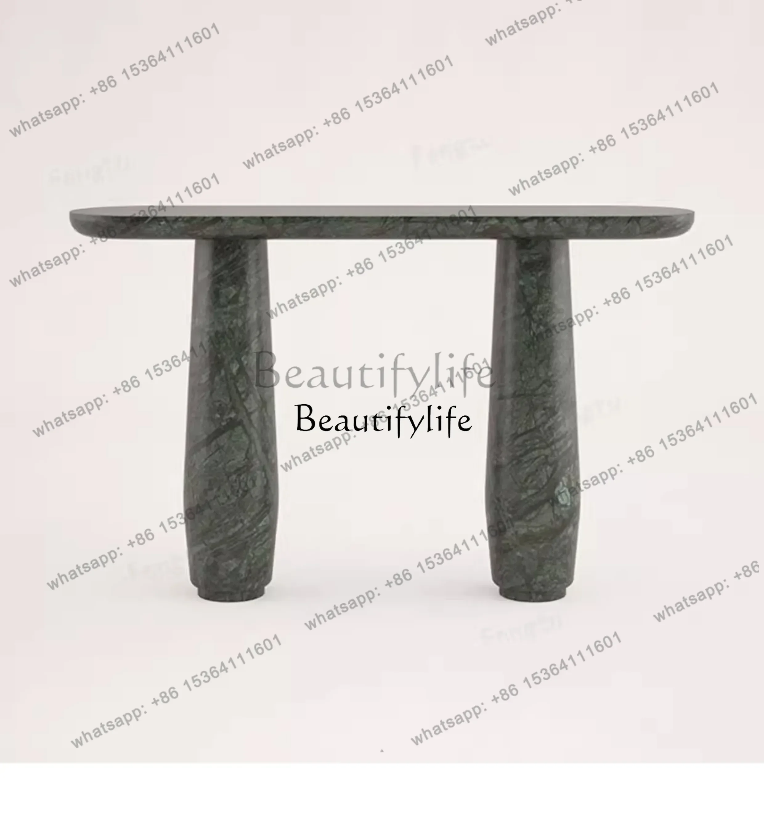 jj58 Marble entrance table light luxury Indian green rectangular high-end living room ornament case