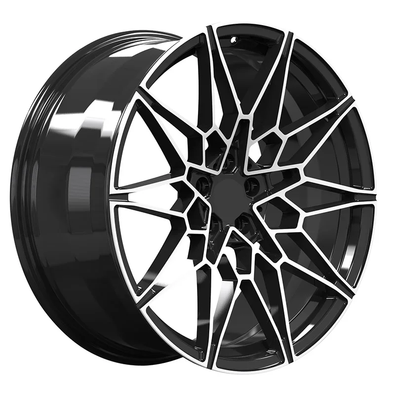 

Rimpower Mesh Concave Design Black Machined Face T6061-t6 18 19 20 21 22 Inch 5x112 One-piece Car Alloy Forged Wheel Rims