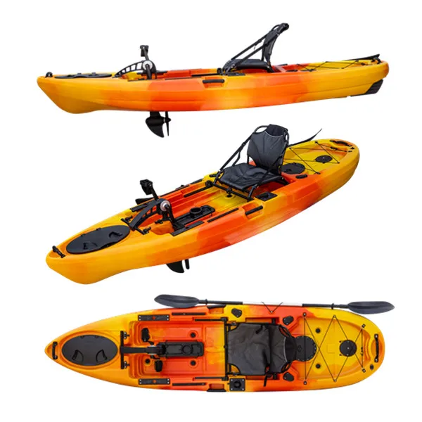 

Каяк для рыбалки LSF Classic 10ft (3,16 м) с педальным приводом, одноместное каноэ с корпусом из HDPE для использования на море.