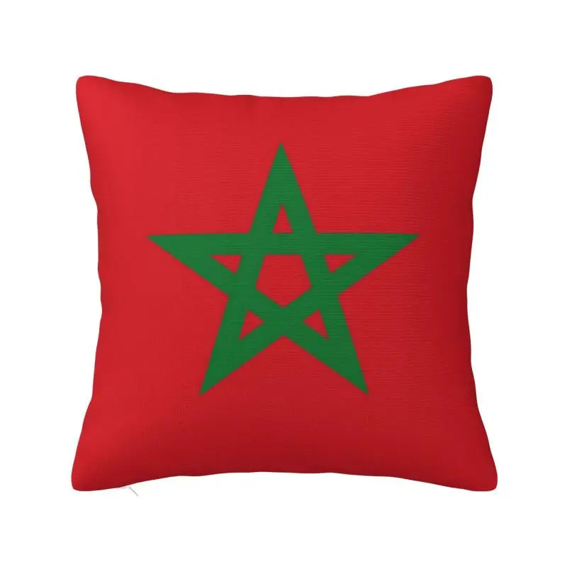 

The Flag Of Morocco Cushion Cover Soft Modern Throw Pillow Case for Car Sofa