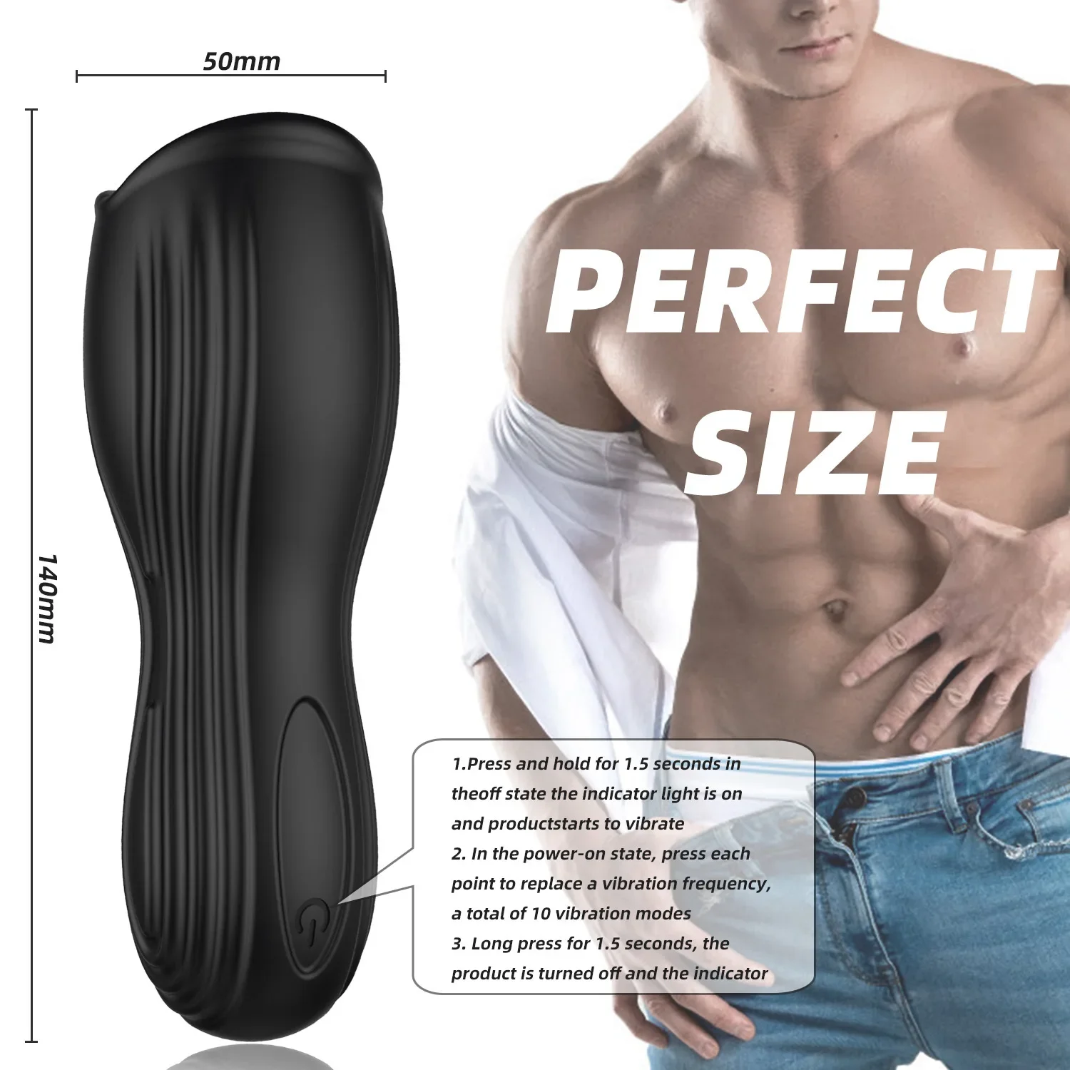 Male Glans Stimulate Massager 10 Modes Penis Delay Trainer Vibrator Rotate Masturbator Automatic Oral Climax Sex Sex Toy For Men