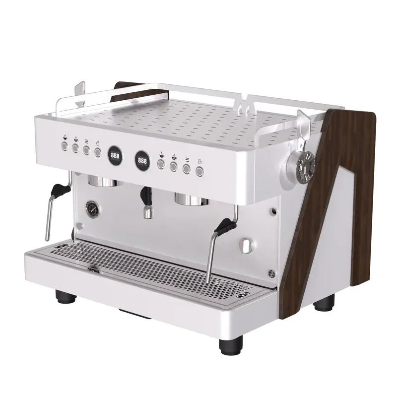 7L Stainless Steel Boiler Dual Brewing Group Programmable Espresso Machine With For Fluid-o-Tech Rotation Pump
