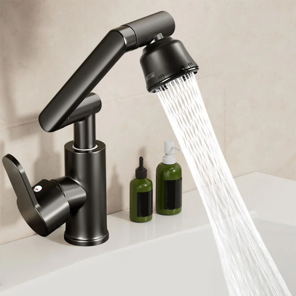 

1080 Degree Swivel Faucet Rotating Faucet 2 Modes Mechanical Arm Kitchen Faucet Multifunctional Universal for Washing Hair/Face