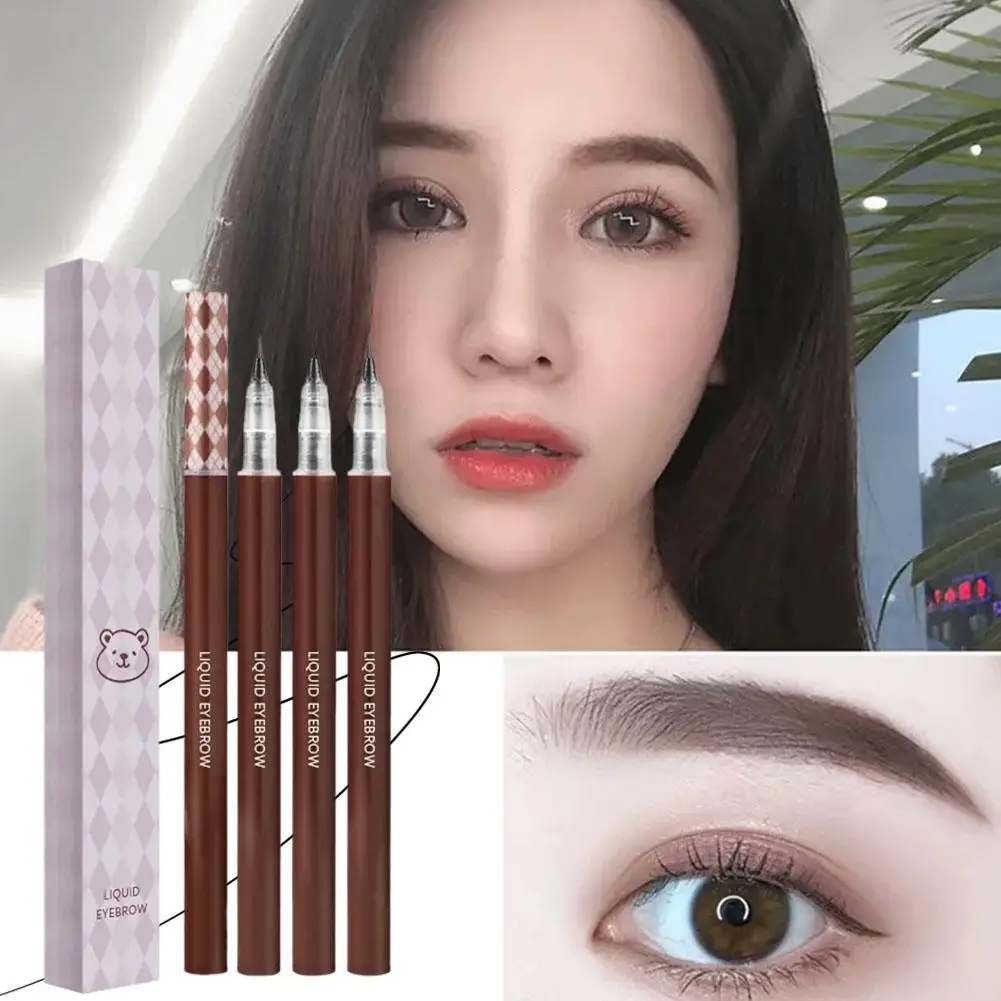 New 0.01mm Ultra Fine Eyebrows Pen Professional Waterproof Sweat-proof Liquid Eye Brow Pencil Long Lasting Makeup Microblading