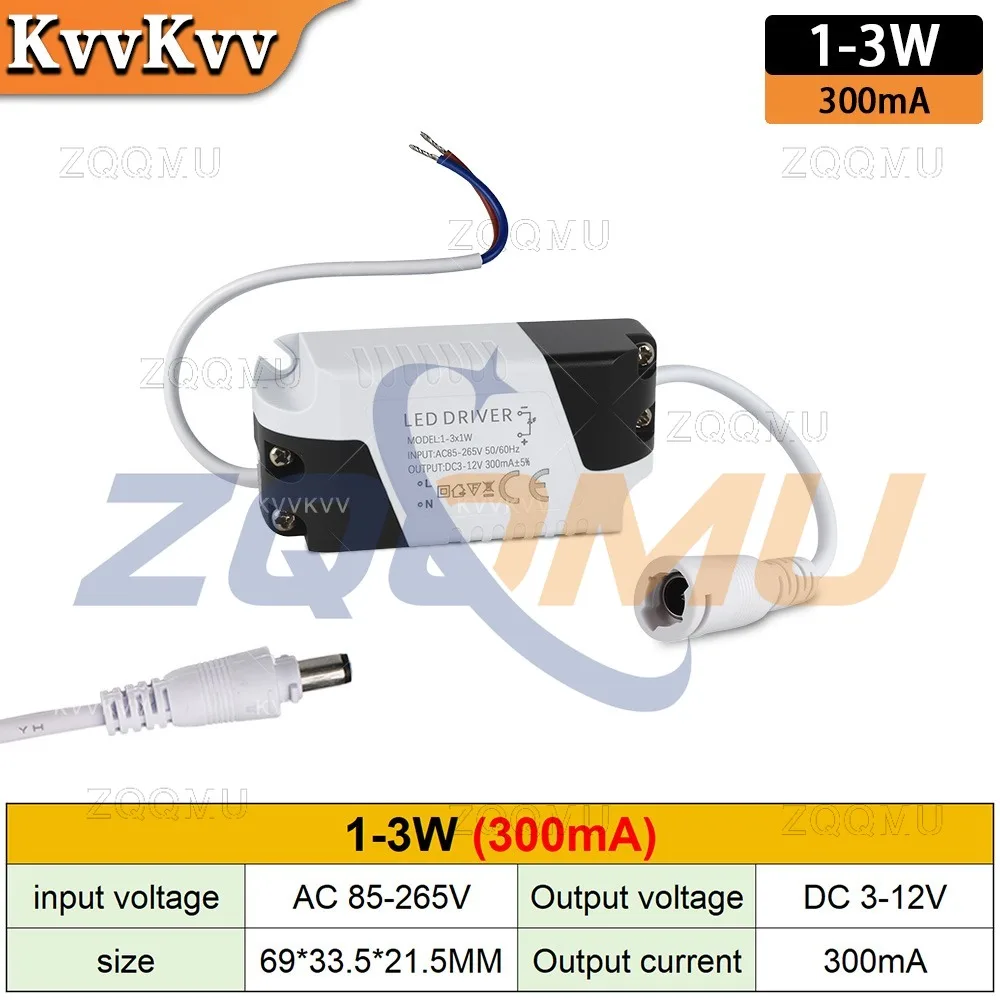LED Driver AC85-265V Constant Current 3-4W 4-7W 8-12W 12-18W 18-24W 24-36W Power Supply Transformer for Panel Tube Light
