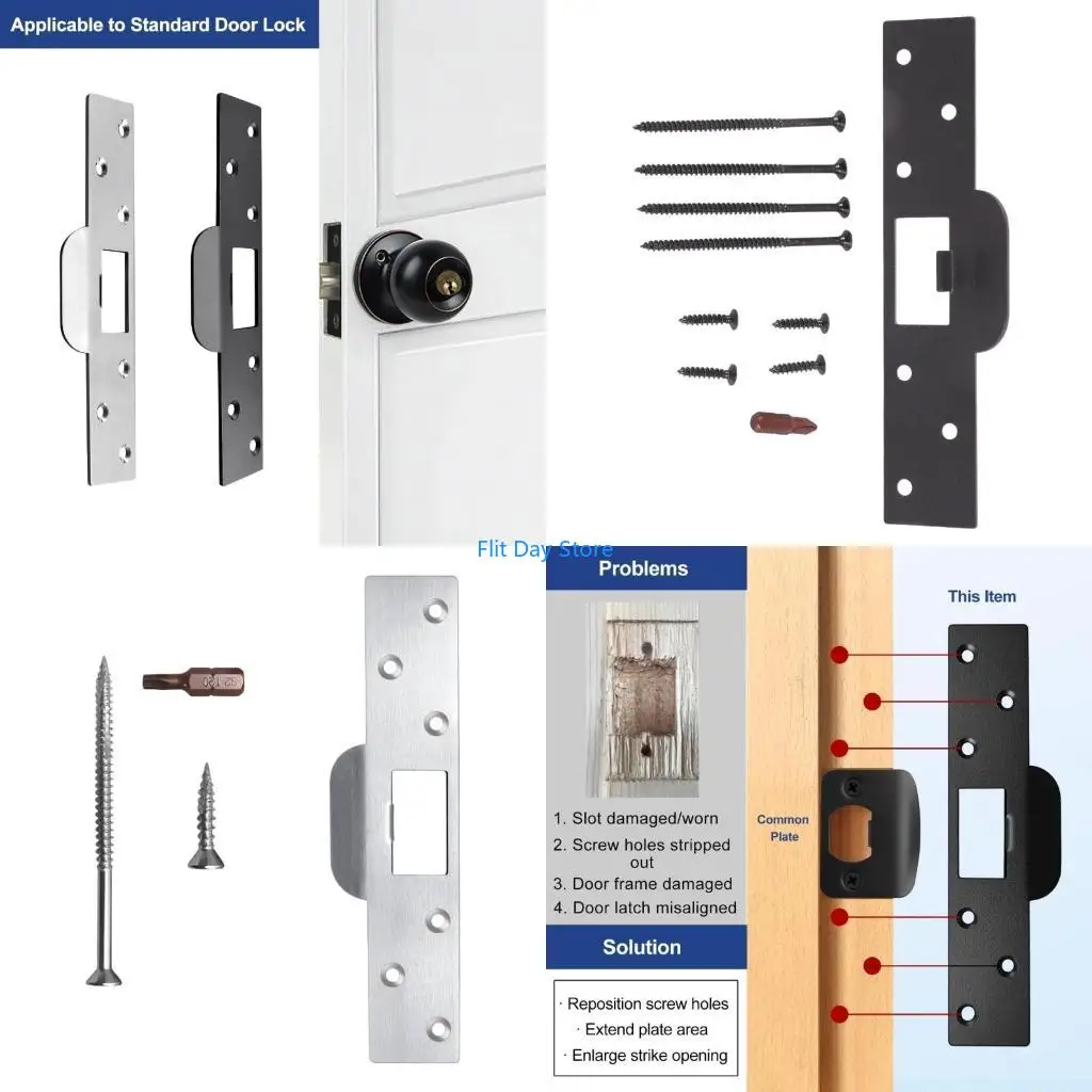 F92C Long Cabinet Hardwares Strikes Plate Reinforced Door Jamb Imperfection Cover
