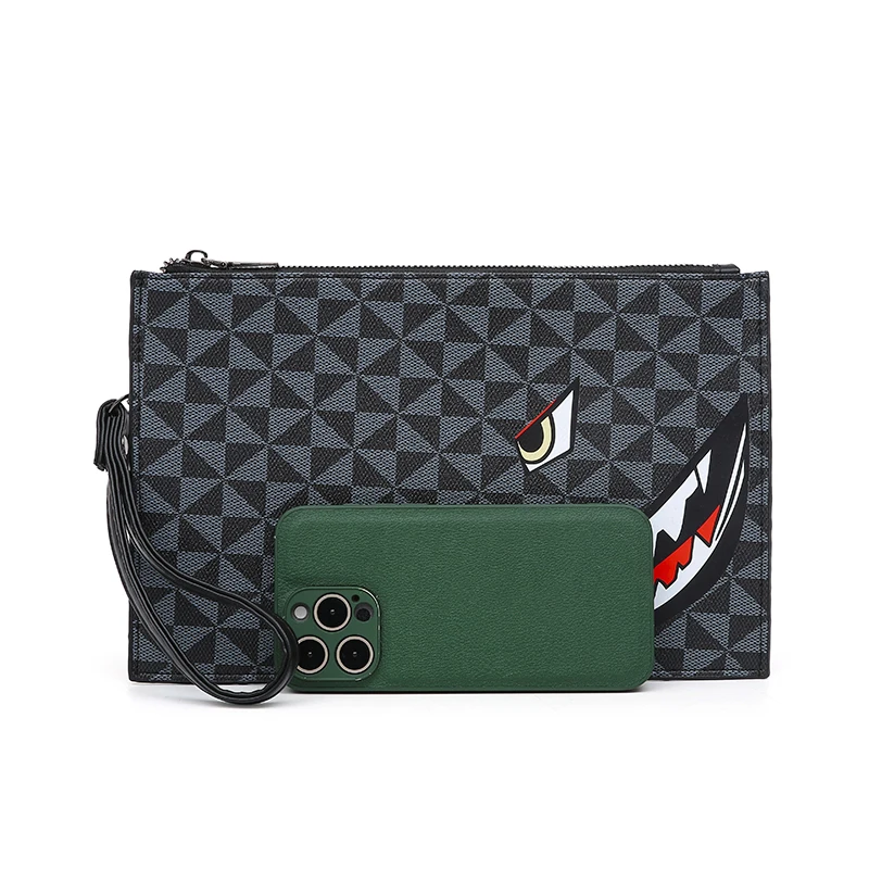 New Fashion PU Leather Men Clutch Bag Business And Leisure PAD Handbag Underarm Pocket Envelope Bag Outdoor Commuting Wallet Men