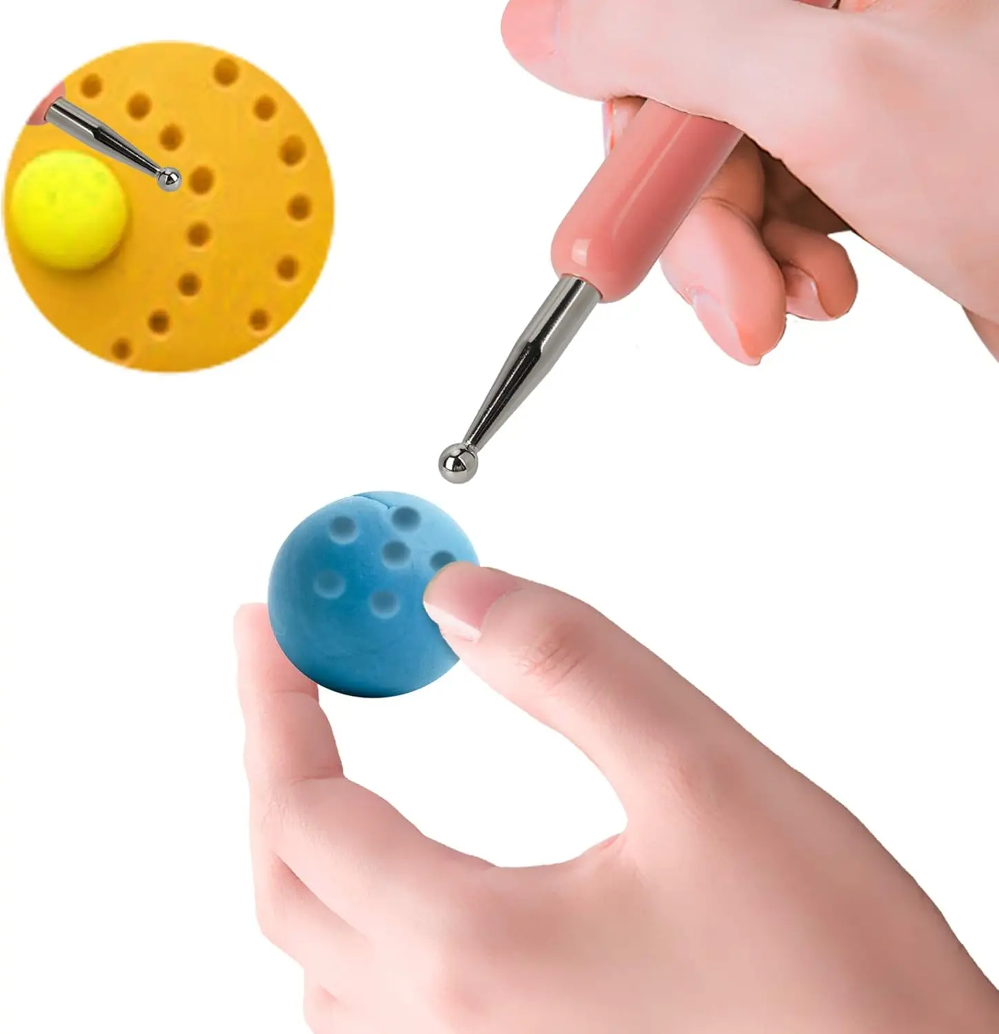 ชุดปากกาแต่งเล็บ 5 ชิ้น/ชุด ด้ามจับคริสตัล หัวสองด้าน สำหรับวาดลาย เพ้นท์เล็บ ประดับเพชร อุปกรณ์ทำเล็บ