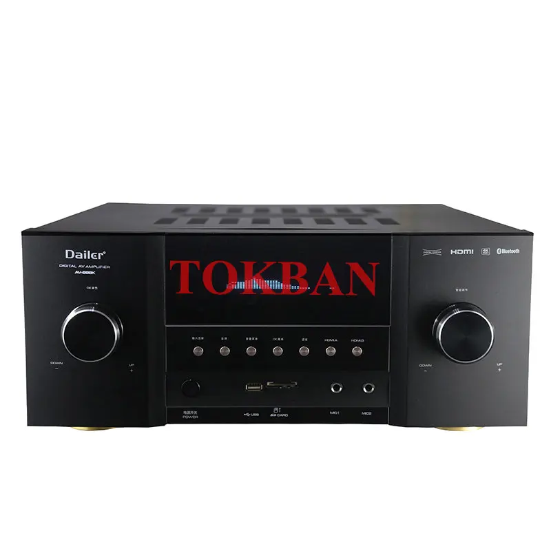 Tokban AV-888 amplificatore di potenza a 5.1 canali Dolby Atmos ottico coassiale Bluetooth 5.0 HDMI HD 4K amplificatore HIFI Home Theater